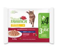 TRAINER GATTO NATURAL ADULTO POLLO FLOWPACK CF. (4x85) GR