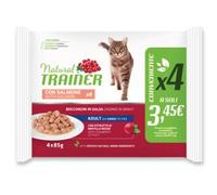 TRAINER GATTO NATURAL ADULTO SALMONE FLOWPACK CF. (4x85) GR