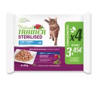 TRAINER GATTO NATURAL ADULTO STERILIZZATO TONNO FLOWPACK CF. (4x85) GR