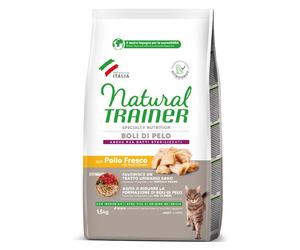 TRAINER GATTO SPECIALTY NUTRITION - BOLI DI PELO - POLLO FRESCO 1,5 KG