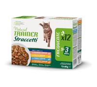 Trainer Multipack Straccetti Salmone, Pollo, Tonno e Tacchino con verdure - 12 Bustine da 85gr