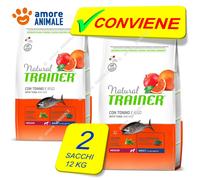 Trainer Natural Adult Medium Tonno e Riso 1 / 2 / 3 Sacchi da 12 kg - per Cani