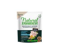 NATURAL TRAINER Selected Quality Cane Small & Toy con Pesce Bianco 600GR