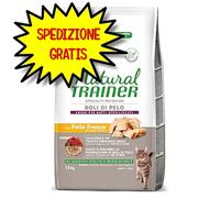 TRAINER NATURAL GATTO BOLI DI PELO ADULT CON POLLO FRESCO 1,5 KG