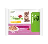 Natural Trainer Flowpack Kitten & Young (4 x 85 gr) Pollo fresco - Cibo umido per gatti - 1° ORDINE? scegli lo sconto BZR5 / BZR20 + 200 punti fedeltà