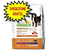 TRAINER NATURAL SENSITIVE NO GLUTEN MEDIUM MAXI ADULT MAIALE 3 KG OF