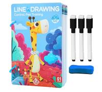 Training Cards, Pen Control Game, Handwriting Practice Tool, Reusable and Interactive, Early Education Accessory, 8.27x4.92x1.18 Inches, Compact Ideal for Kids Boys Girls Students