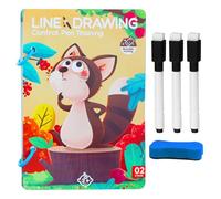 Training Cards Pen Control, Reusable Handwriting Practice, Durable Card Material Special Writing Tool, Fun Learning Activity, Ideal for Boys Girls Kids Students, 21 x 12,5 x 3 cm