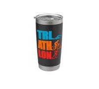 Training-Triathlon Triatleta Corridore ciclismo Triathlon Bicchiere termico in acciaio inox doppia parete
