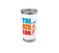 Training-Triathlon Triatleta Corridore ciclismo Triathlon Bicchiere termico in acciaio inox doppia parete