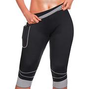 TrainingGirl, Pantaloncini Dimagranti in Neoprene, con Tasca, da Donna, per Perdita di Peso, Dimagranti, Sauna, Evelina, Small