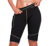 Traininggirl pollici Slimmer Hot pantaloncini in neoprene con tasca per le donne la perdita di peso dimagrante sauna sudore pantaloni allenamento Body Shaper yoga leggings 2XL see in last picture