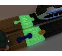 TrainLab Adattatore compatibile con Intelino J-1 Smart Train Tracks e Thomas Brio Wooden Railway (2pcs) (NiteBrite)