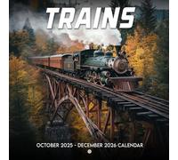Trains 2026 Calendar: Rail journeys through modern and historic terrains