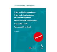 Traité sur l'Union européenne ; Traité sur le fonctionnement de l'Union européenne ; Charte des droits fondamentaux ; Traités MES et SCG ; Textes relatifs au Brexit