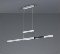 TRAJAN SOSPENSIONE LED 45W 5300lm, 2700K - 5000K ALLUMINIO E NERO ALLUNGABILE ESTENSIBILE INTENSITA' DIMMERABILE LUCE CALDA E FREDDA A BI-EMISSIONE L. 150,5CM