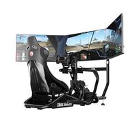 Trak Racer Supporto Integrato per Tre Monitor per TR8 PRO, Compatibile con Schermi da 27-45", Struttura Tubolare, Regolabile in Altezza e Inclinazione, VESA 100x100 a 400x400