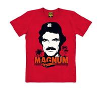 TRAKTOR Logoshirt Magnum P.I. I Maglietta I T-Shirt Stampate I Donna e Uomo I Manica Corta I Rosso I Design Originale su Licenza I Taglia XS