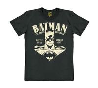 TRAKTOR T-Shirt Batman - Ritratto - Maglia DC Comics - Batman - Portrait - Maglietta Girocollo - Nero - t-Shirt Originale della Marca, Taglia L