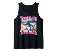Tralalelo Tralala Funny Shark Italian Brainrot Meme Graphic Canotta