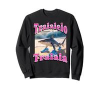 Tralalelo Tralala Funny Shark Italian Brainrot Meme Graphic Felpa