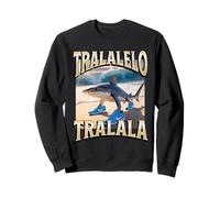 Tralalelo Tralala Funny Shark Italian Brainrot Meme Graphic Felpa