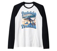 Tralalelo Tralala Funny Shark Italian Brainrot Meme Graphic Maglia con Maniche Raglan