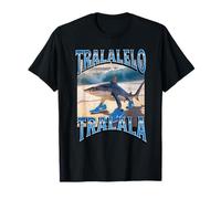 Tralalelo Tralala Funny Shark Italian Brainrot Meme Graphic Maglietta