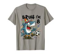 Tralalero Tralala Italian Brainrot Boy Soccer 8th Birthday Maglietta