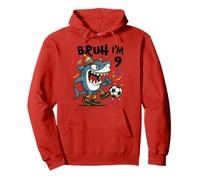 Tralalero Tralala Italian Brainrot Boy Soccer 9th Birthday Felpa con Cappuccio