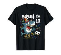 Tralalero Tralala Italian Brainrot Soccer 10th Birthday Maglietta