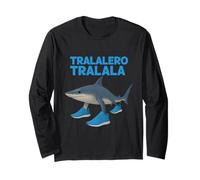 Tralalero Tralala Italiano Brainrot Meme Umorismo Parodia Maglia a Manica