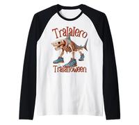Tralalero Tralalloween Shark Italiano Brainrot Halloween Maglia con Maniche Raglan