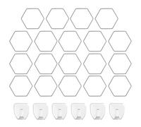 Traliccio a catena per piante rampicanti, confezione da 18 pezzi, esagonale, per supporto per piante ad anello, con ganci da parete, telaio in acciaio inox per edera, ortaggi e piante da appartamento