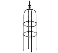 Traliccio a obelisco da giardino per piante rampicanti, in metallo, torre alta, leggero, supporto per piante da interno in vaso, per cortile e prato (150 cm)