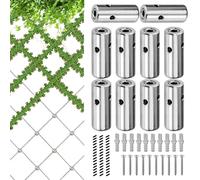 Traliccio A Parete Esterno - Kit Traliccio Di Filo Per Piante Da Giardino | Kit Di Telai Di Arrampicata Inossidabile Con Bulloni Di Espansione, Mozzi, Strumenti Allen, Viti, Supporto Per La Gr