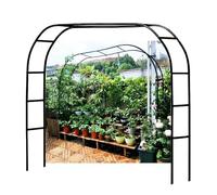 Traliccio ad arco da giardino da 2,4 m, pergolato for rose rampicanti, pergolato indipendente for interni ed esterni, design extra largo for rose.(Black,280x220cm)