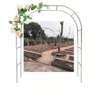 Traliccio ad arco da giardino in acciaio inox, resistente, per piante rampicanti, arco decorativo per esterni, per prato, patio e giardino, perfetto per rose e viti
