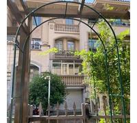 Traliccio ad arco da giardino in metallo largo 1,8 m, resistente alle intemperie, for rose, decorazioni for matrimoni, ingresso e supporto decorativo da giardino.(Green,W2.4M*H2.2M)