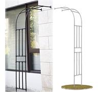 Traliccio ad arco da giardino in metallo resistente for piante rampicanti, 240 cm/94 pollici, arco laterale, struttura di supporto resistente alle intemperie e robusta for rose(Cream,220x240cm/7.2x7.9