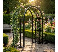 Traliccio ad arco da giardino in metallo resistente, per piante rampicanti | Arco da giardino in metallo resistente, supporta piante rampicanti, ideale per matrimoni e abbellire gli spazi esterni