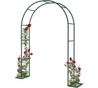 Traliccio Ad Arco da Giardino per Letto Rialzato All'aperto per Rampicante Supporto in Metallo Arco A Traliccio per Viti Rampicanti, Fiori, Green, 140 * 230cm