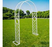 Traliccio ad arco da giardino per piante rampicanti, pergolato in metallo, pergolato per prato, feste, cerimonie, matrimoni, decorazione, sfondo per addio al nubilato, 2,6 x 2,3 m, 1,4 x 2,3 m, 3,2 x