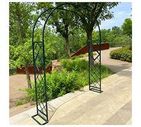 Traliccio ad arco da giardino per piante rampicanti, supporto per rose in metallo, decorazione per esterni, colore verde, 260 x 230 cm, struttura da giardino durevole per un bellissimo paesaggio