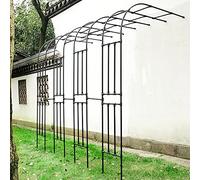 Traliccio ad arco da giardino, pergolato in metallo per cortile, pergola in tubo di acciaio da 90 cm, decorazione esterna resistente, perfetta per piante rampicanti e fiori, migliora l'eleganza del