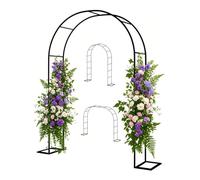 Traliccio ad arco da giardino, pergolato in metallo, per piante rampicanti, supporto per esterni antiruggine, decorazione ad arco per matrimoni, disponibile in larghezza 100-400 cm (400 x 220 cm)