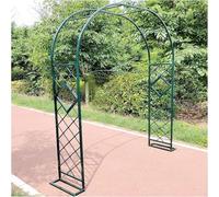 Traliccio ad arco da giardino zincato ad alta resistenza for piante rampicanti, struttura in metallo robusto for cespugli di rose, arco indipendente(Green,W260xH230cm)