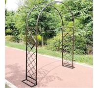Traliccio ad arco da giardino zincato ad alta resistenza for piante rampicanti, struttura in metallo robusto for cespugli di rose, arco indipendente(Brown,W300xH230cm)