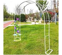 Traliccio ad arco in metallo for piante rampicanti, pergolato for rose con supporto for piante, arco decorativo for giardino esterno disponibile(White,W260*H230Cm/W8.5*H7.5Ft)