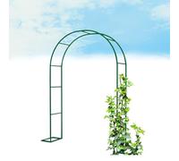 Traliccio ad arco per pergola da giardino per piante rampicanti - Decorazione per esterni/interni, decorazione per matrimoni, accessori per patio e prato - Base stabile (colore: verde scuro)